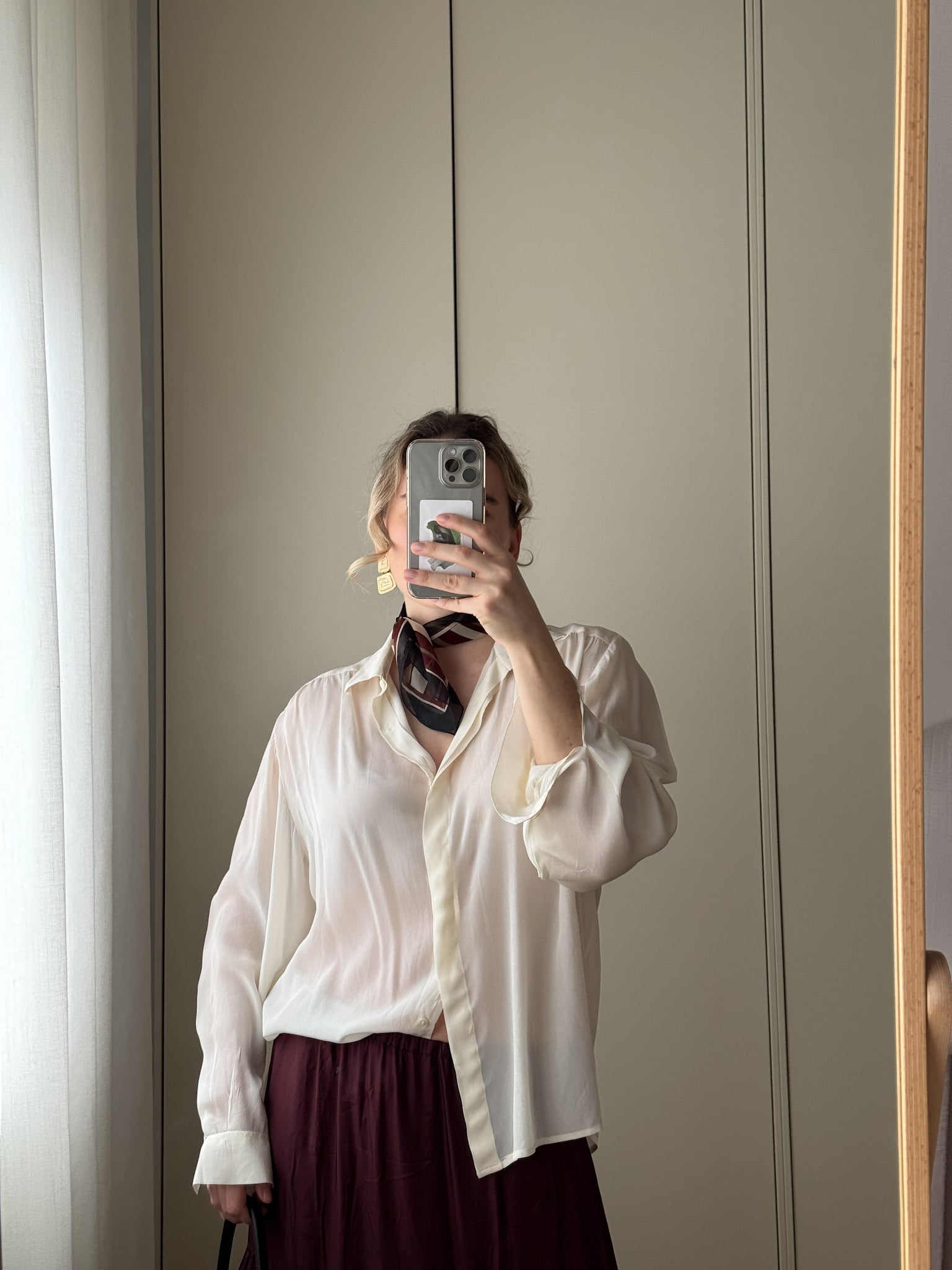 Viscose ivory shirt