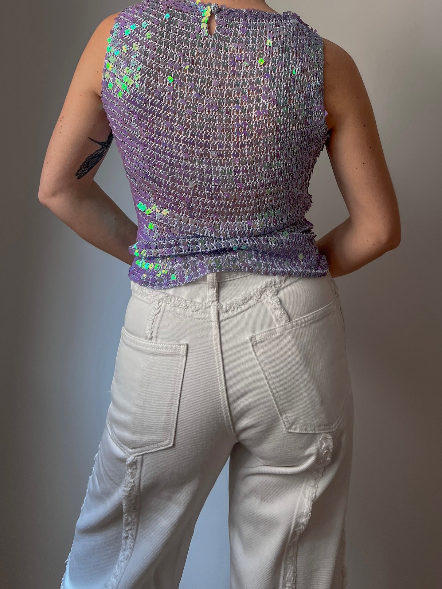 Sequins lilac top