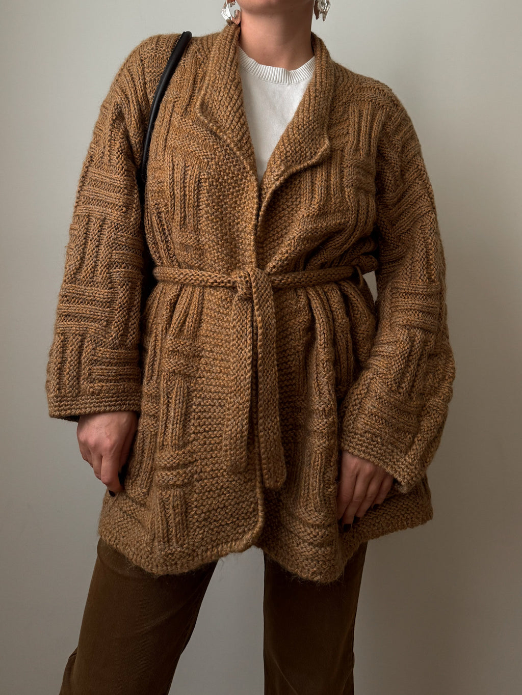 Pure wool embroidered cardigan