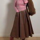 Real leather rust skirt