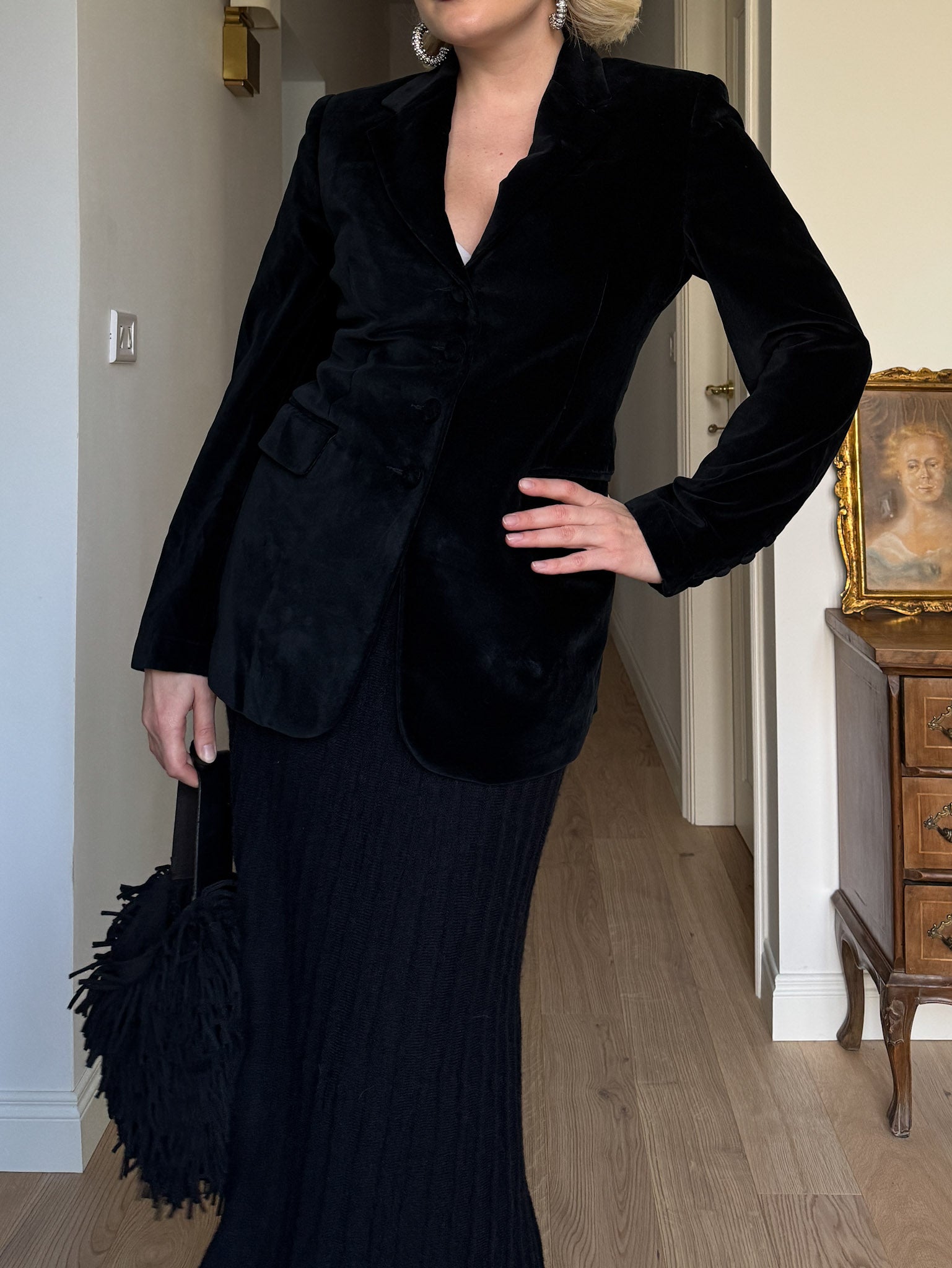 Velvet black blazer