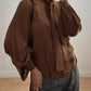 Pure silk brown blouse