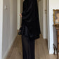 Velvet and sheer black set