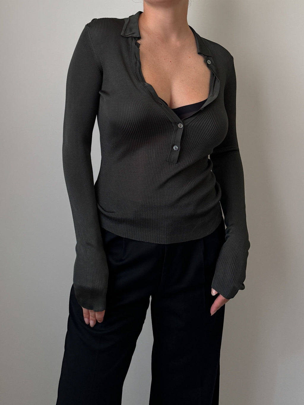Cerruti 1881 pure viscose grey top