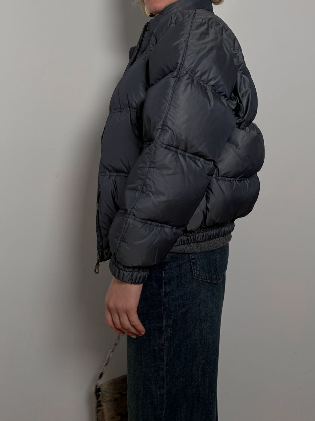 Real down grey puffer