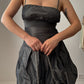 Voluminous grey balloon dress