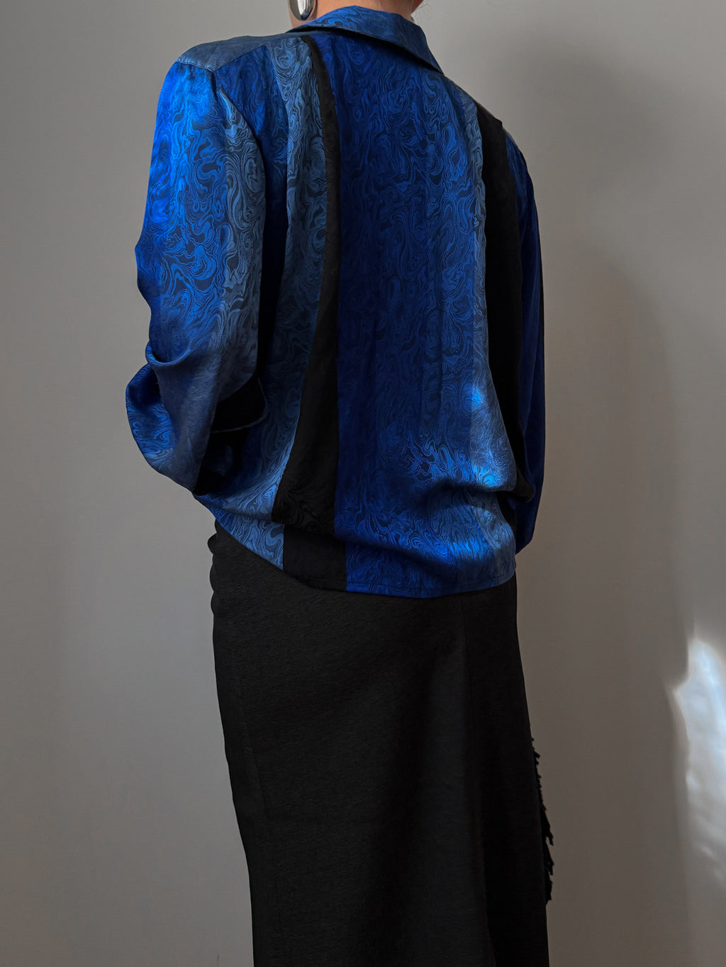 Pure silk blue shirt