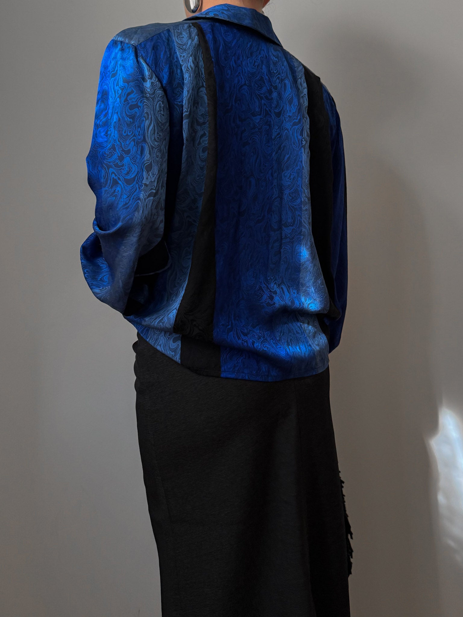 Pure silk blue shirt
