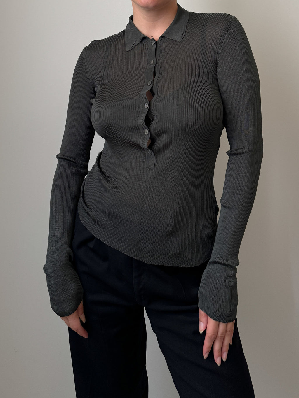Cerruti 1881 pure viscose grey top