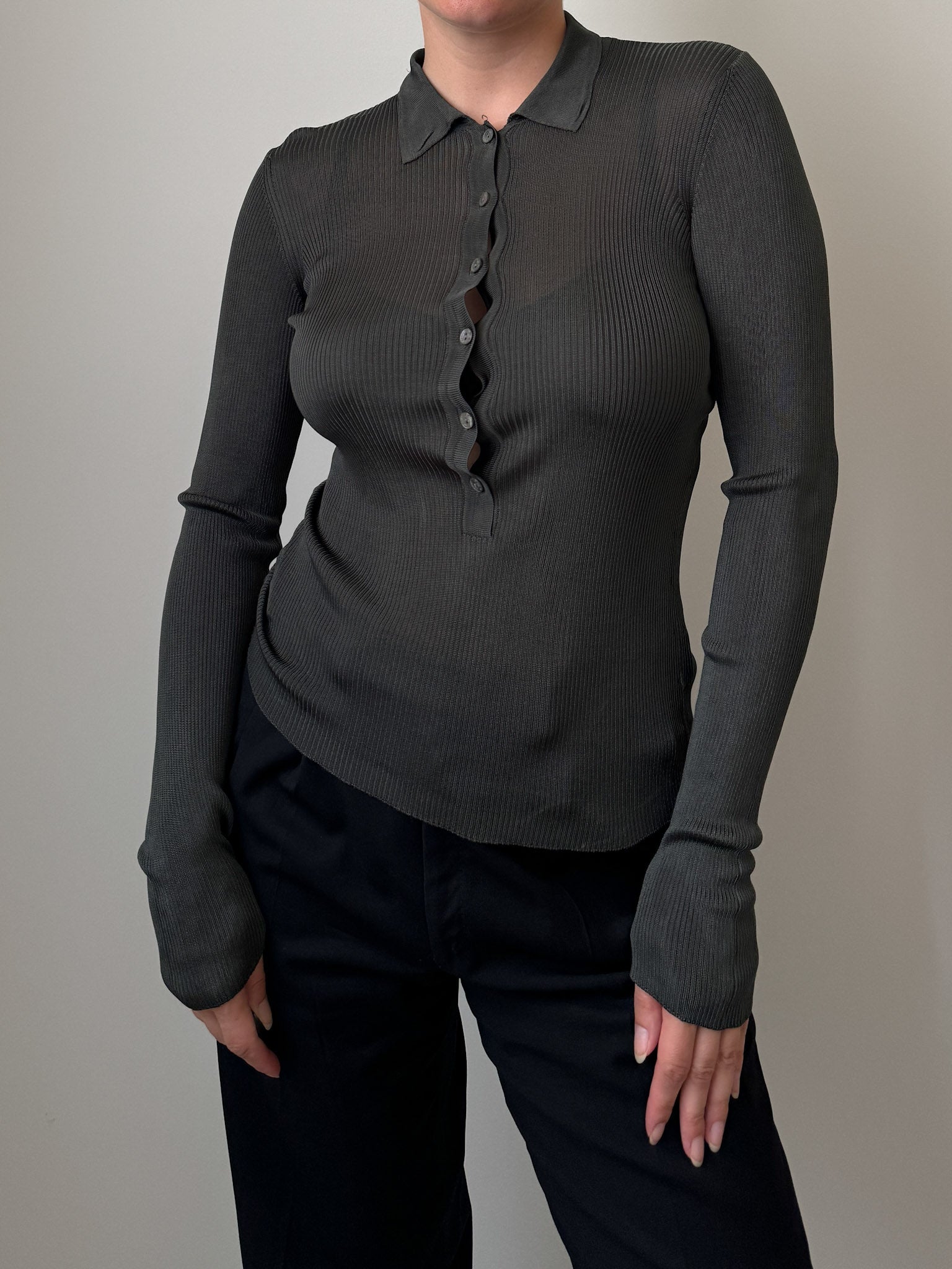 Cerruti 1881 pure viscose grey top