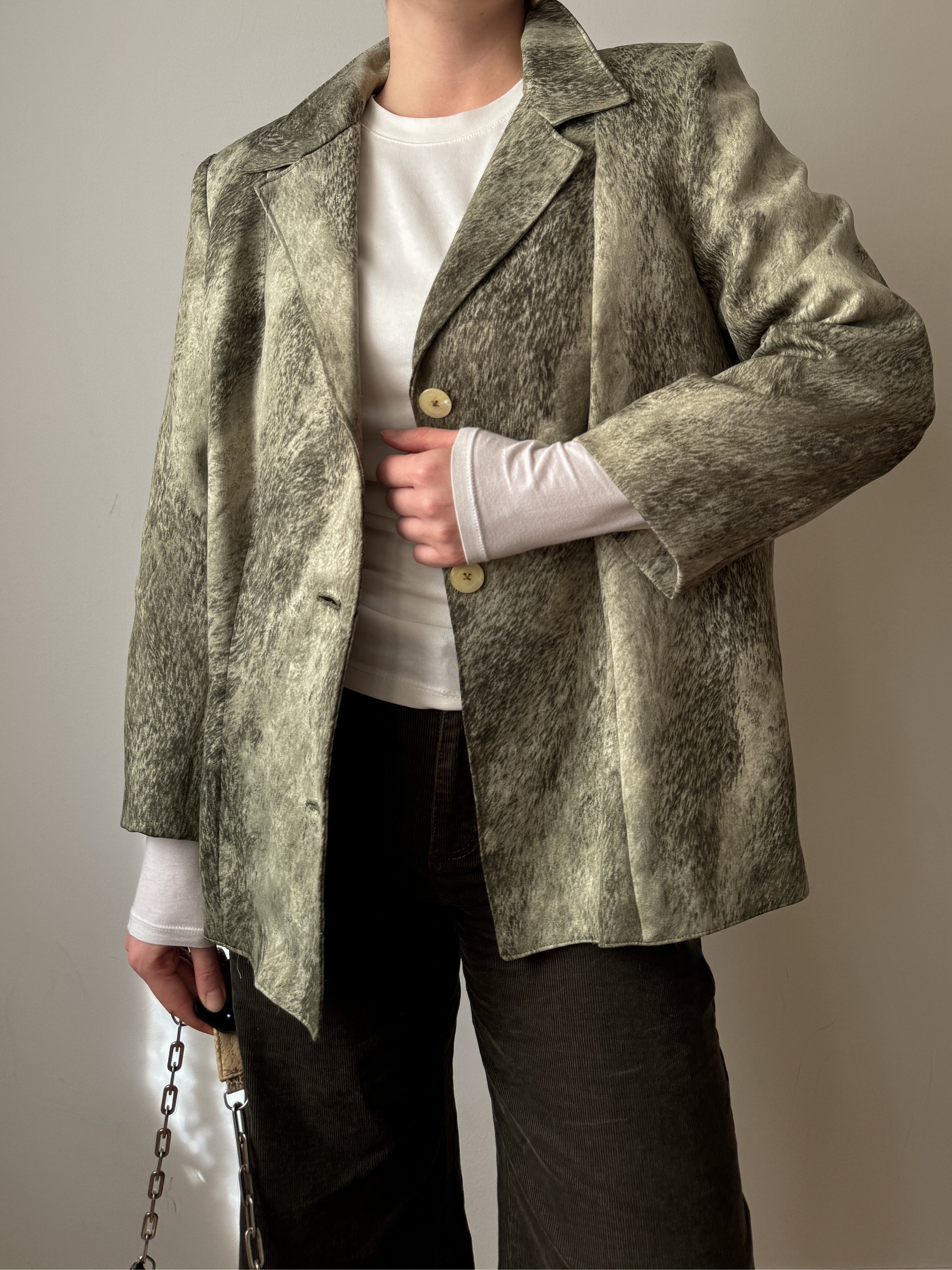 Tailored printed blazer