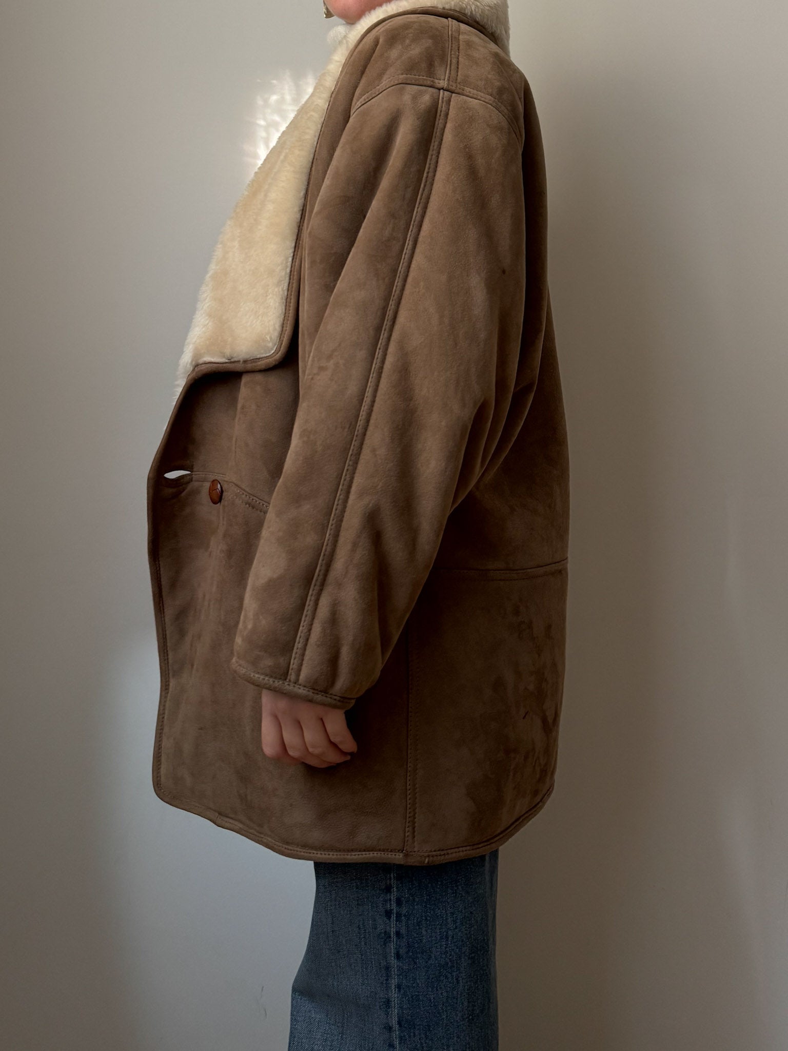 Original Shearling taupe coat