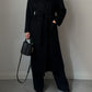 Pure wool black long coat