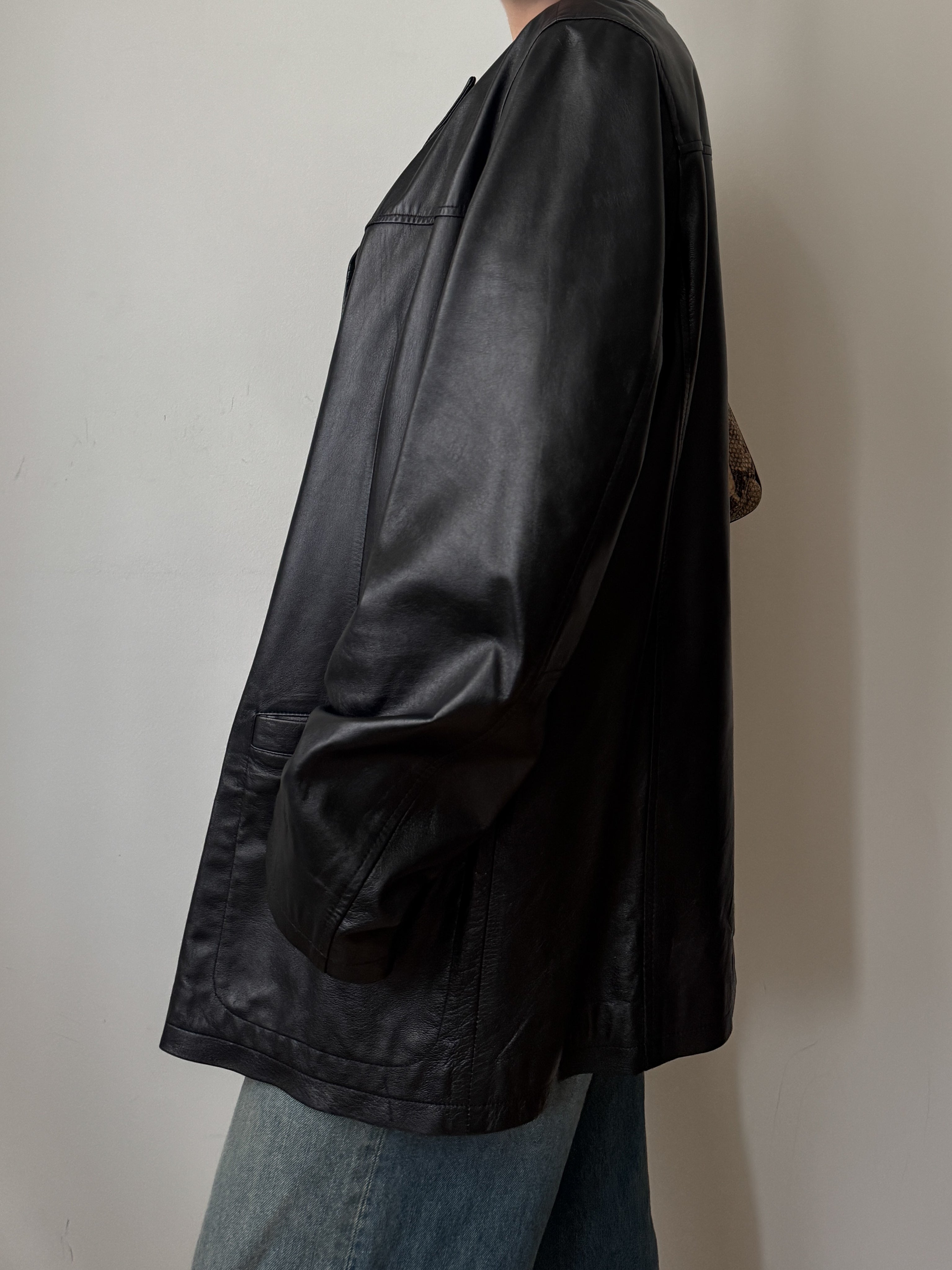 Real leather black jacket