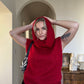 Wool blend red pull