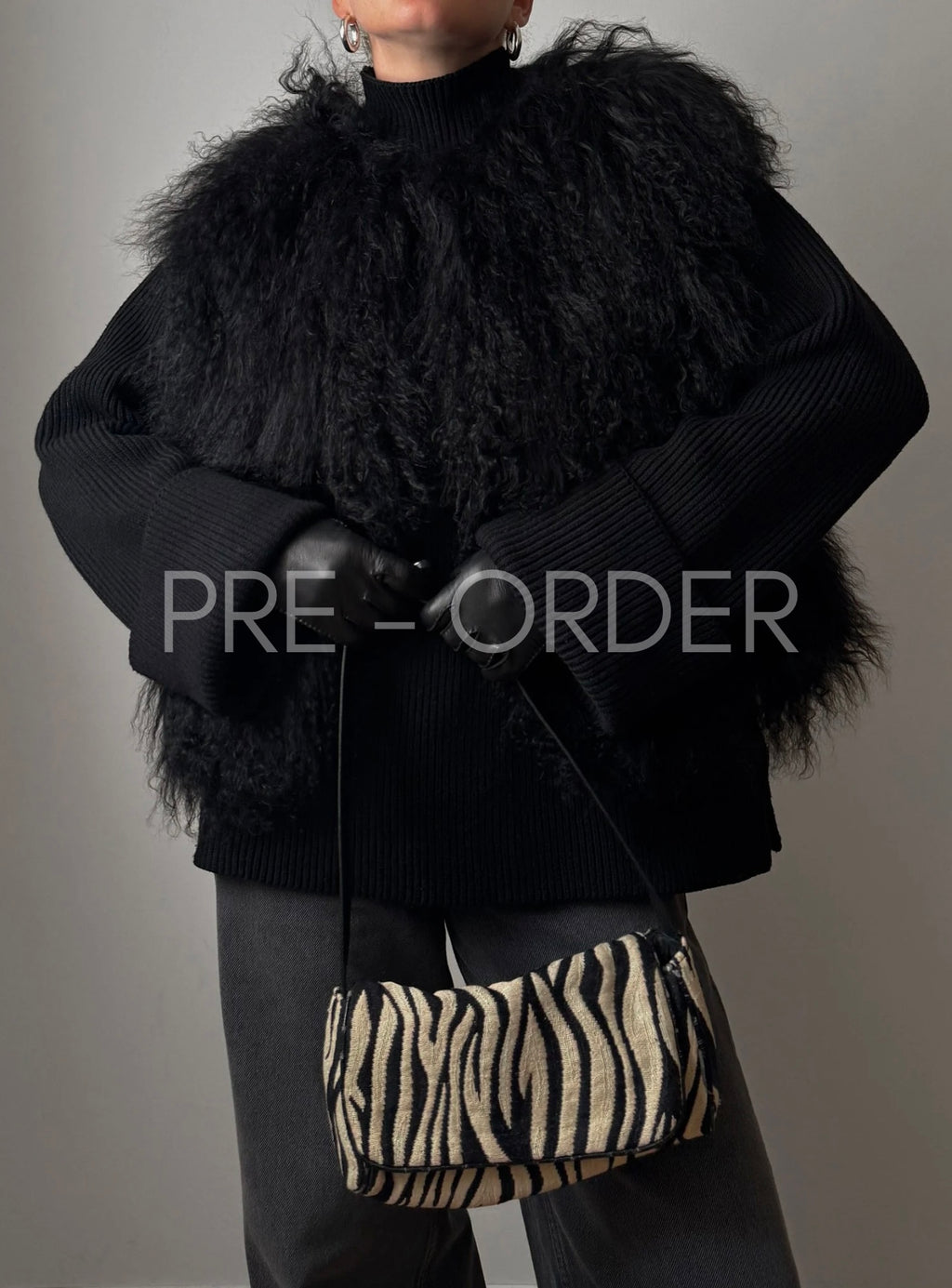 PRE-ORDER Black Mongolian Vest