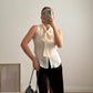 Pure silk ivory top
