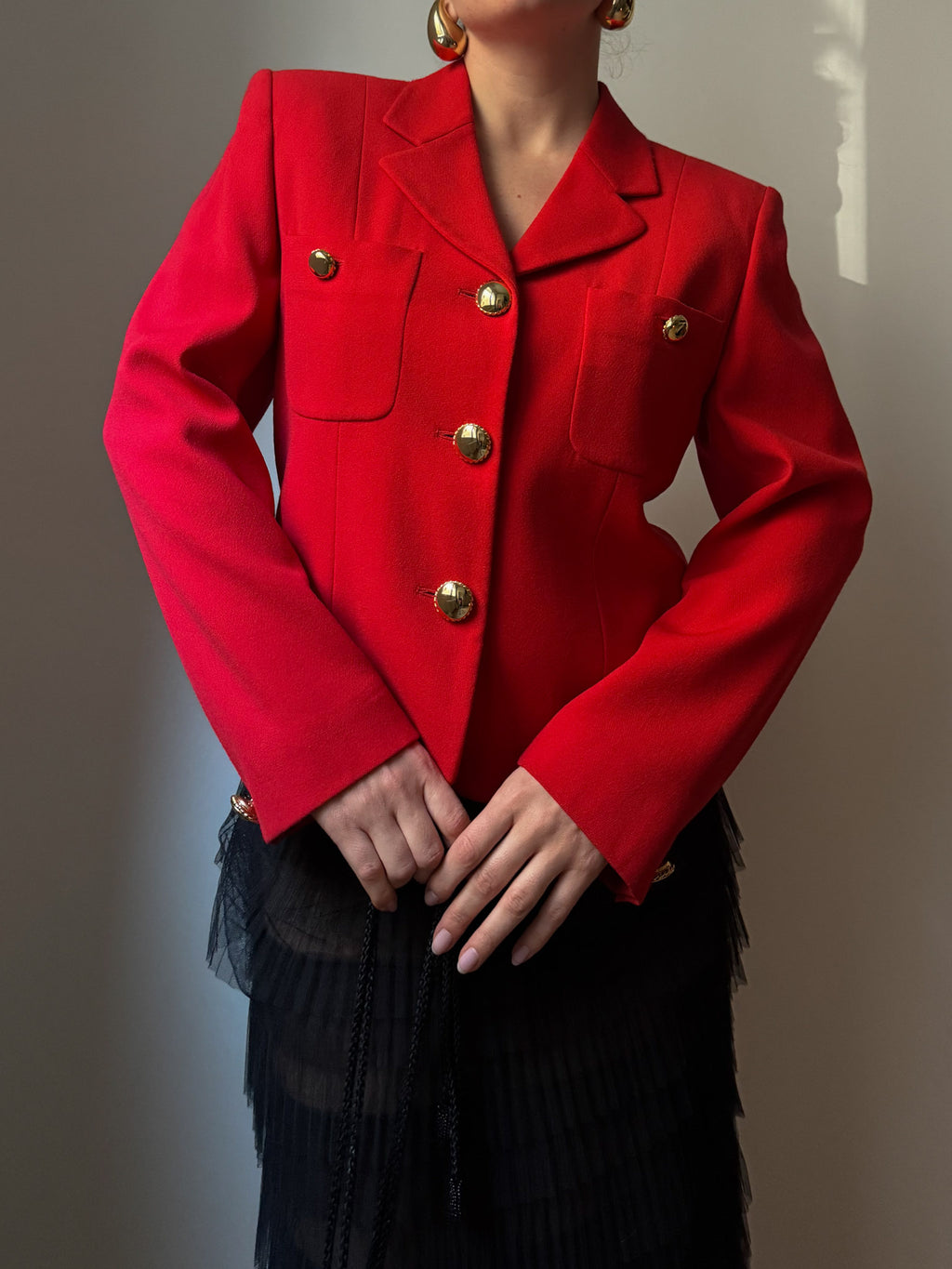 Pure wool red jacket