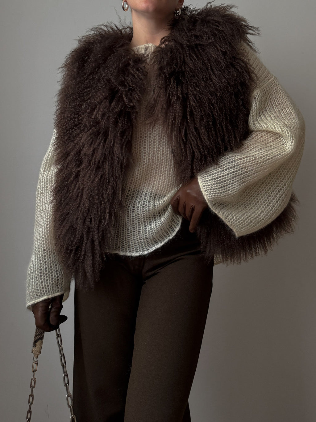 PRE-ORDER Brown Mongolian Vest