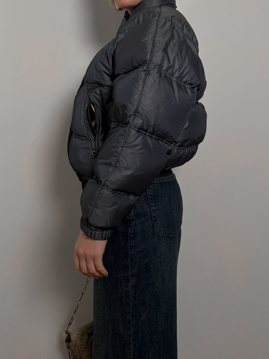 Real down grey puffer