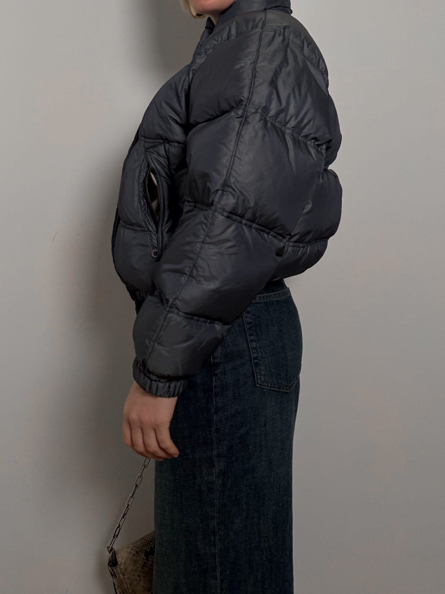 Real down grey puffer