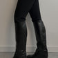 Genuine leather black boots