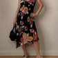 Viscose floral black dress