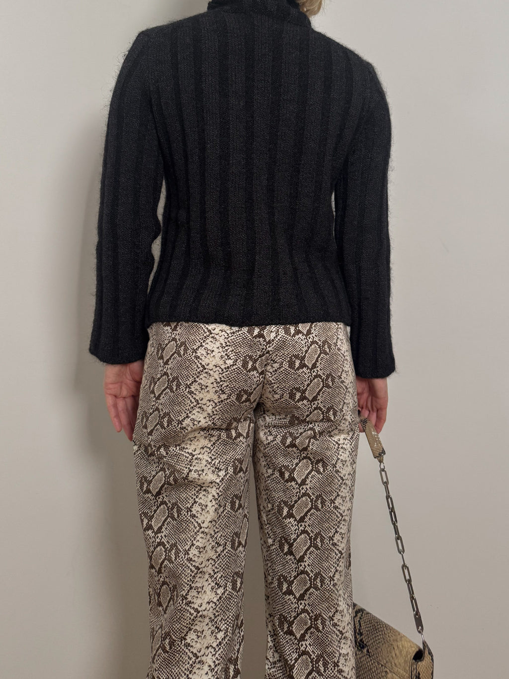 Max Mara wool and mohair anthracite pull