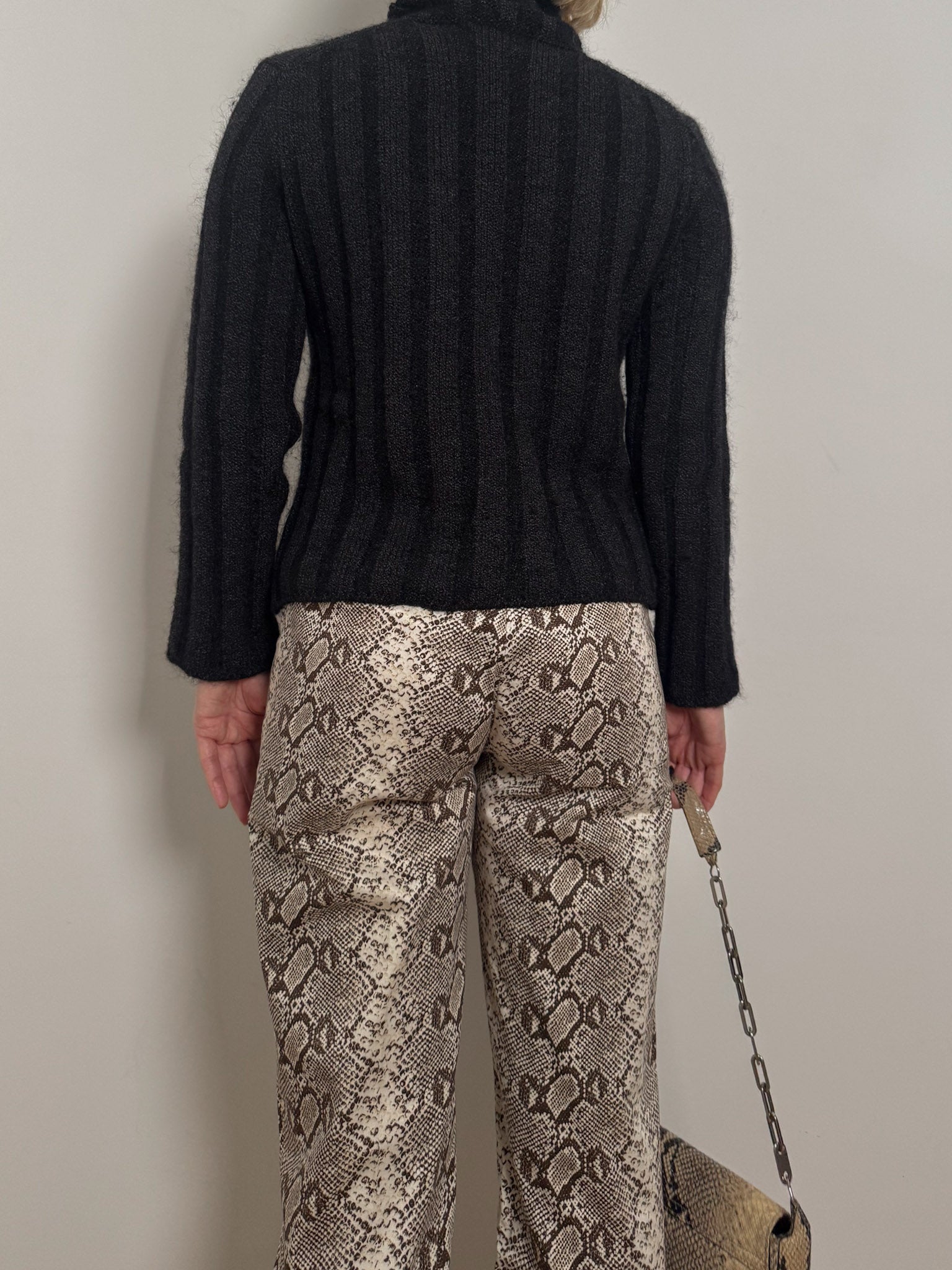 Max Mara wool and mohair anthracite pull
