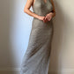 Tailored silver long dress