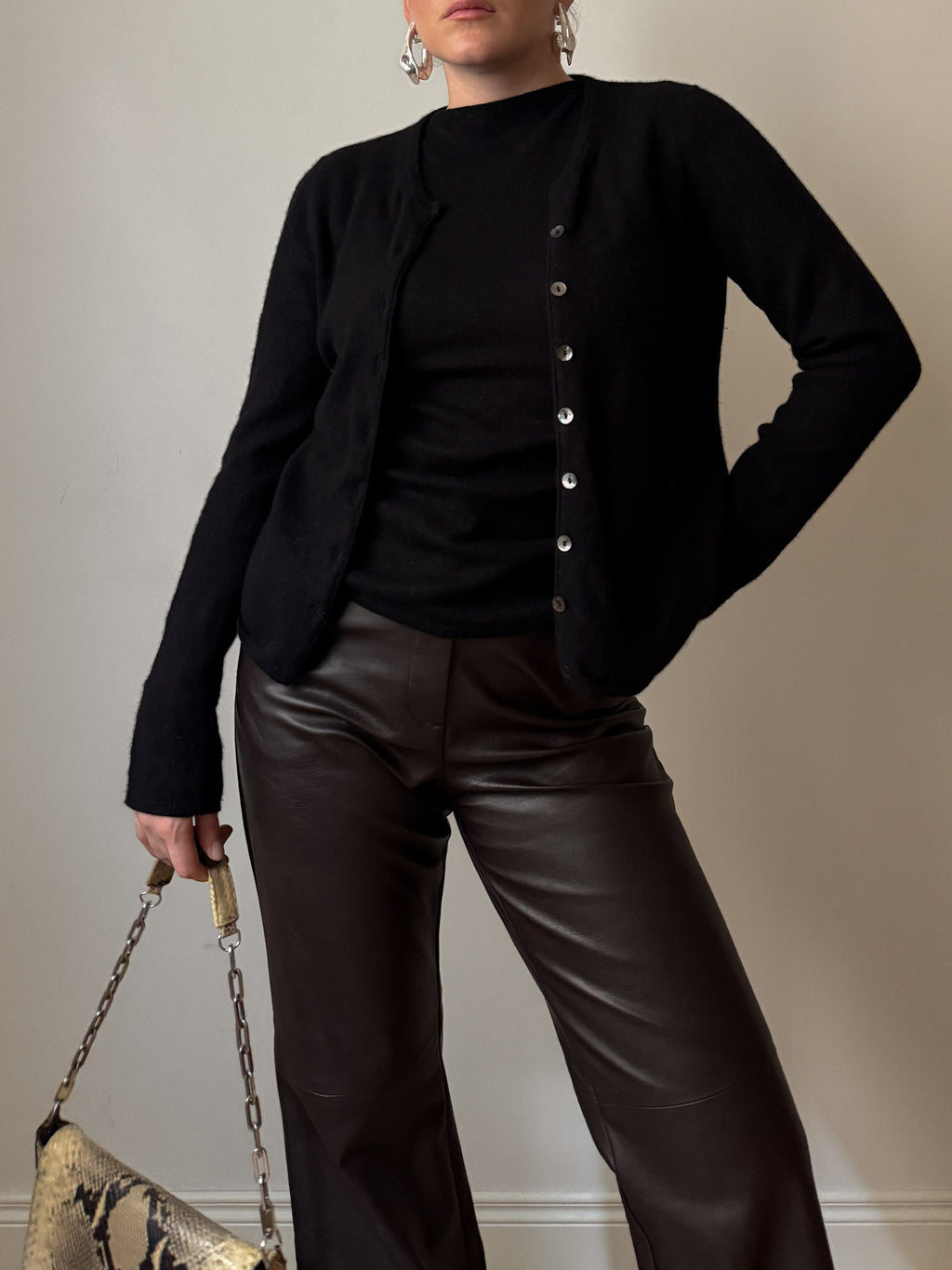 Pure cashmere black twin set