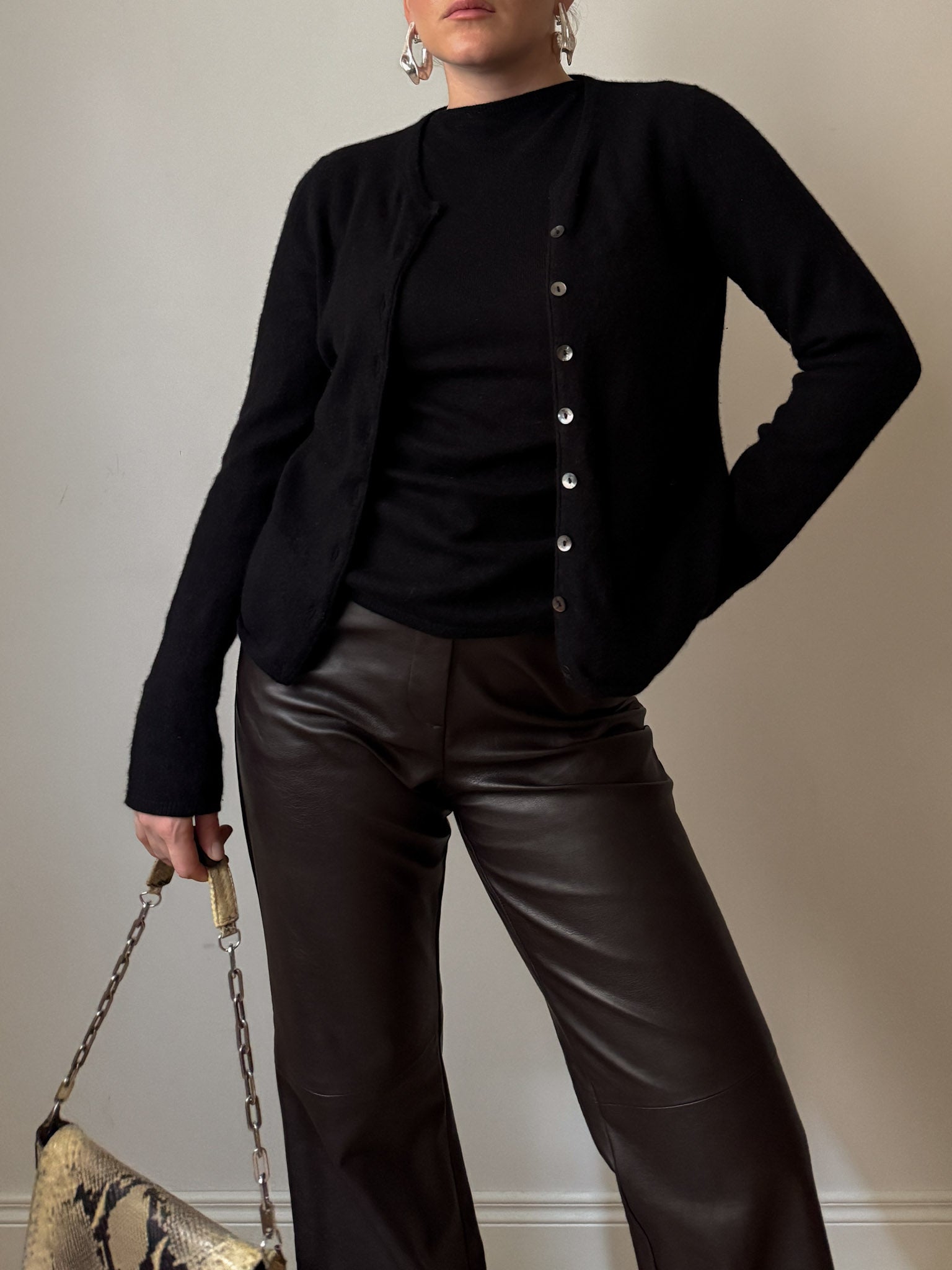 Pure cashmere black twin set