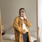 Real suede camel shirt