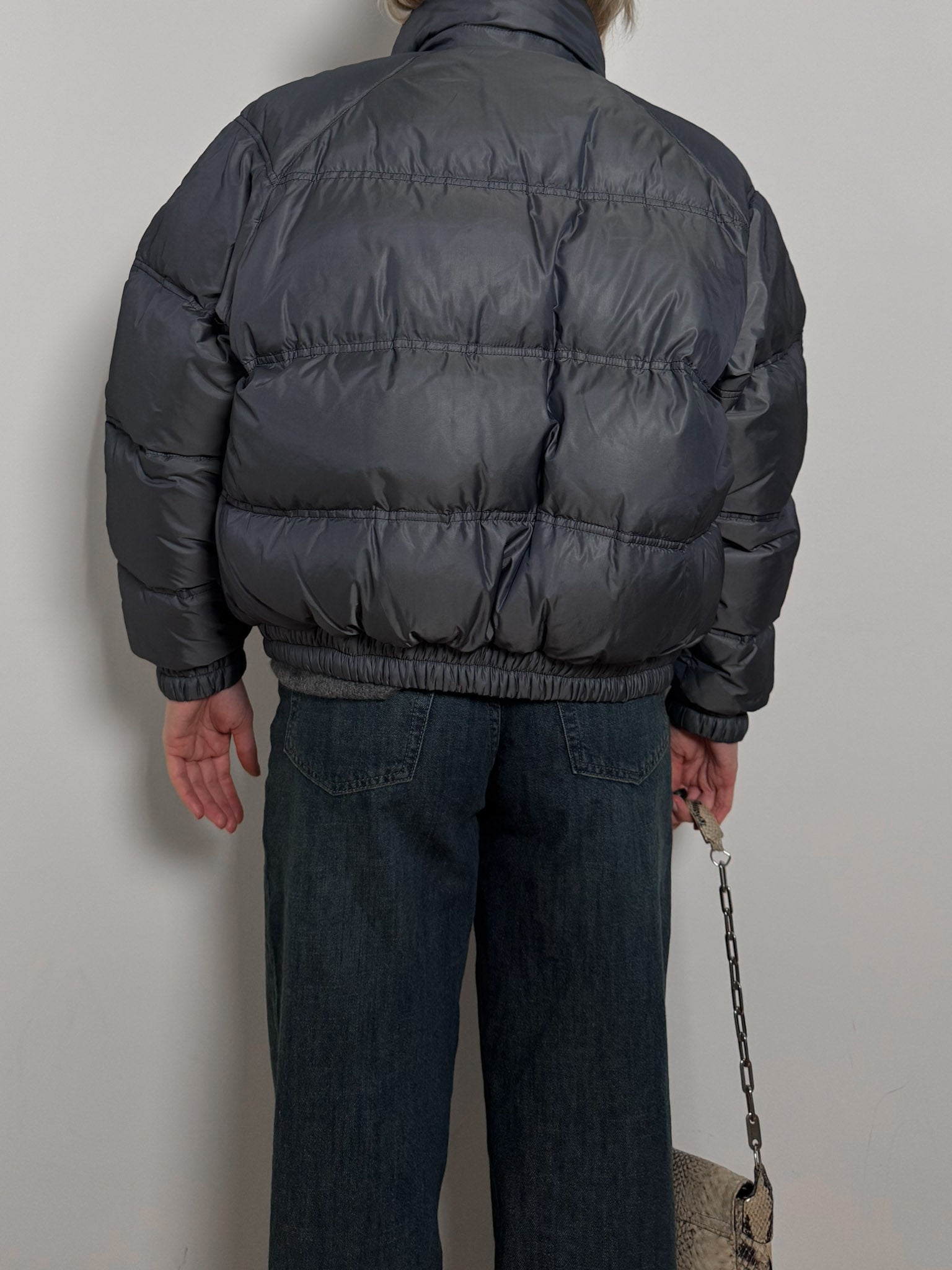 Real down grey puffer