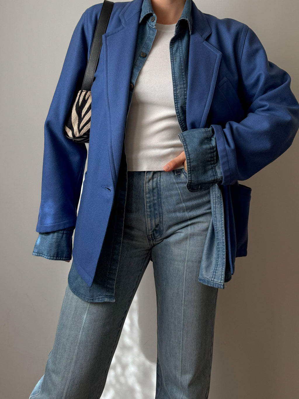 Pure wool cobalt blazer