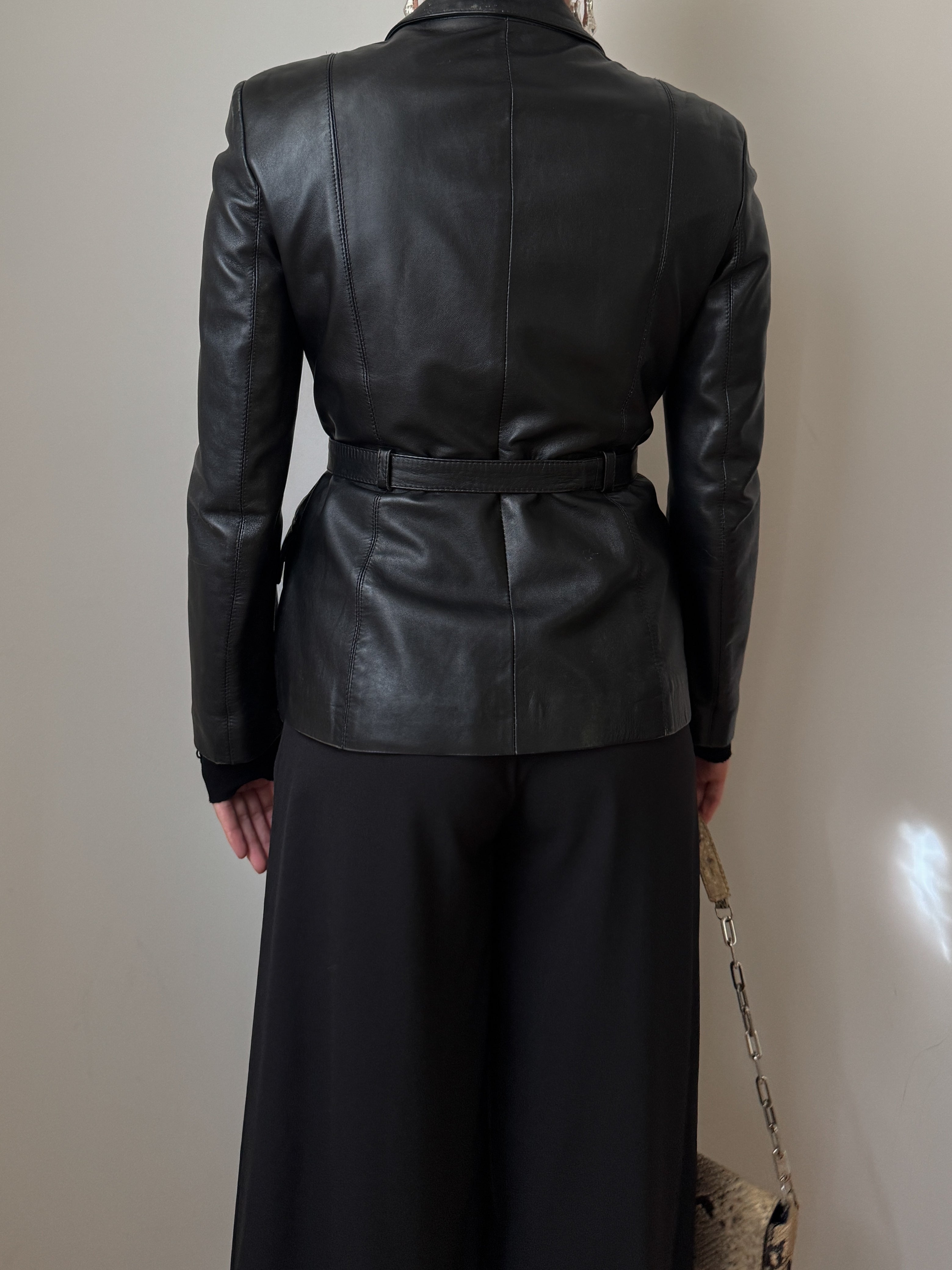 Real leather black jacket