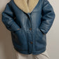 Vintage blue Shearling coat