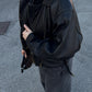 Genuin leather black bomber