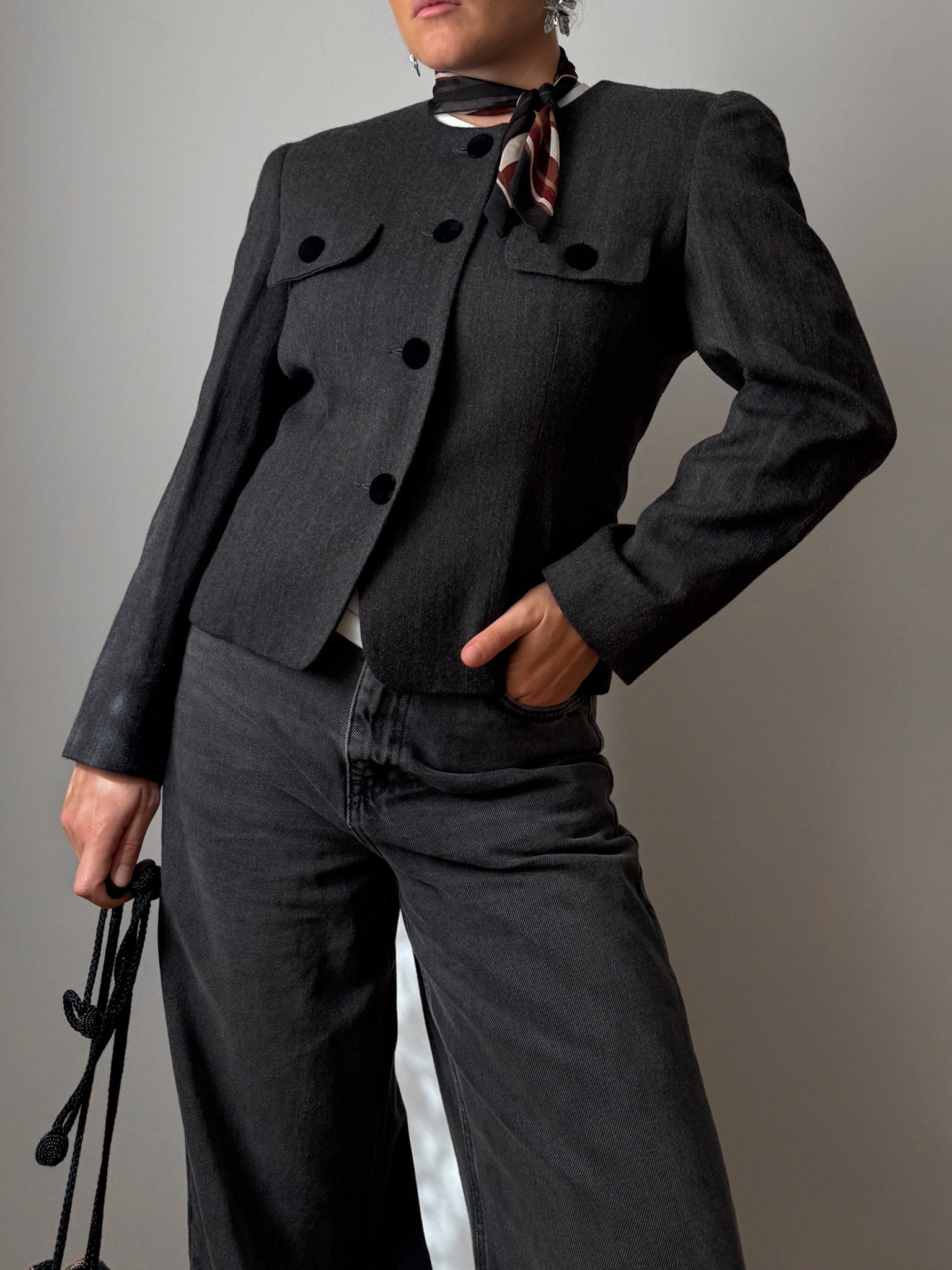 Pure wool grey jacket