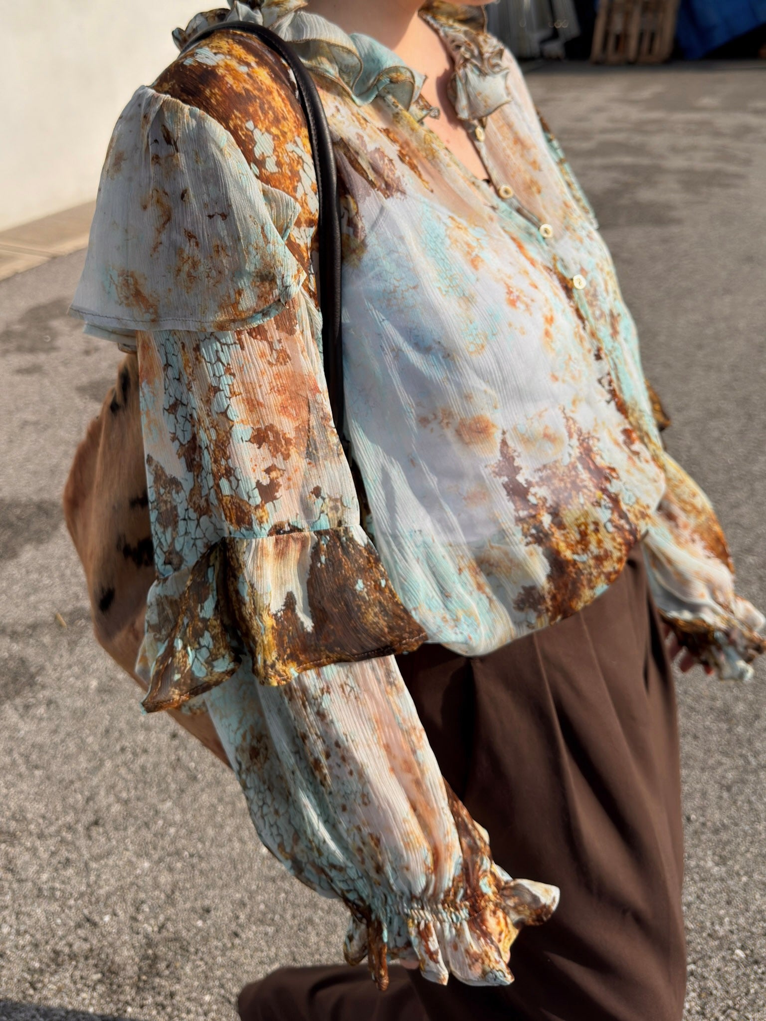 Pure viscose romantic blouse