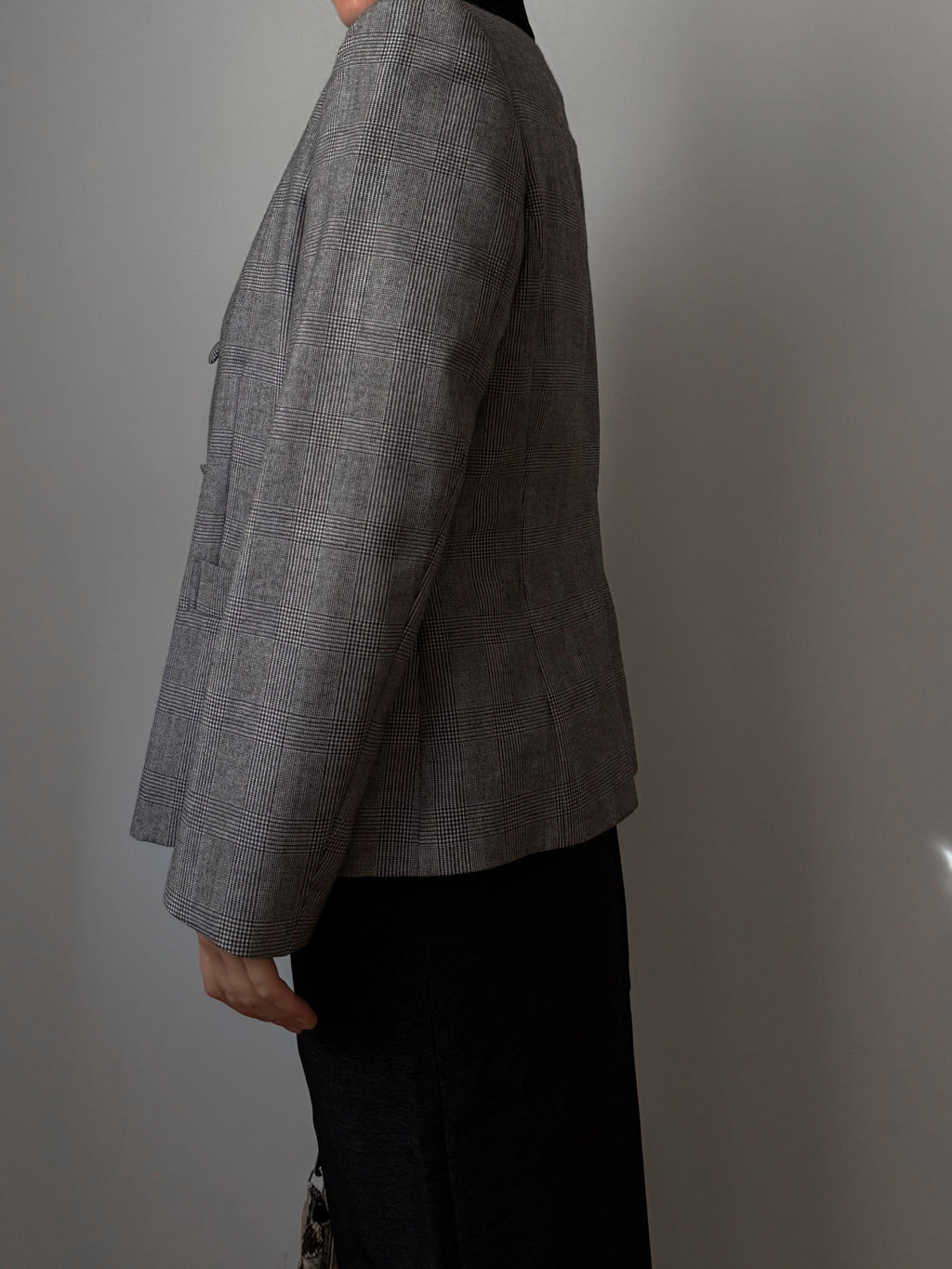 Pure wool check jacket