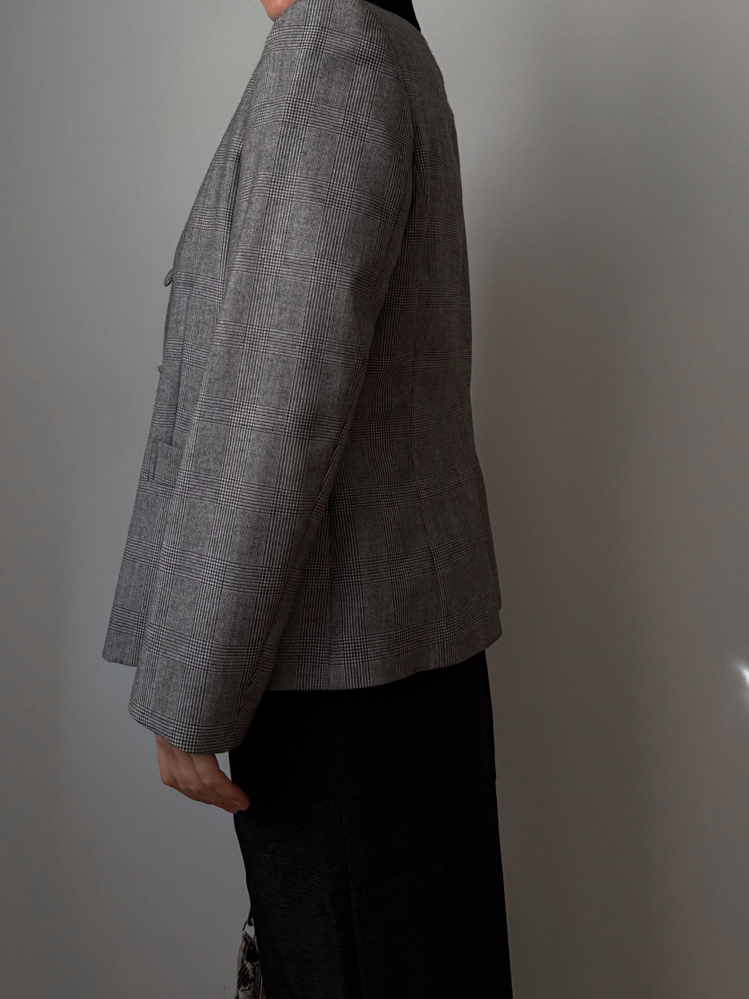 Pure wool check jacket