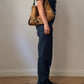 Pure linen blue denim suit