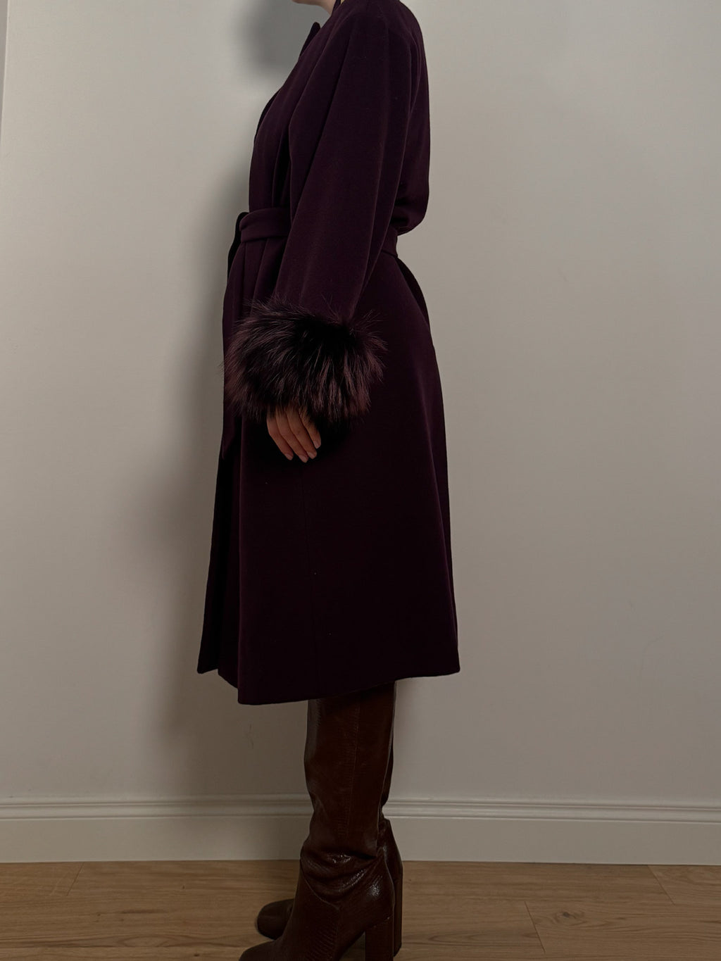 Luisa Spagnoli plum coat