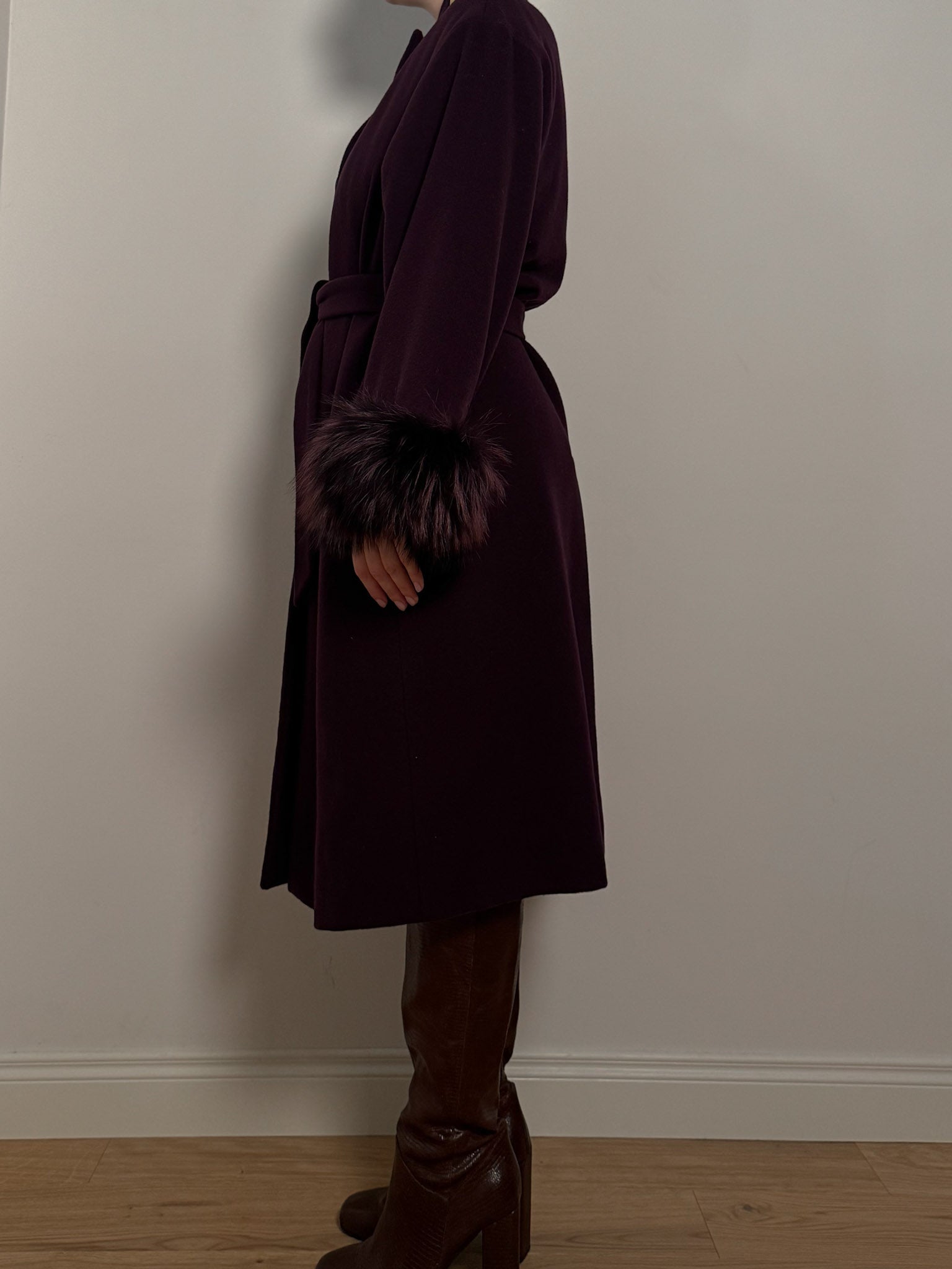 Luisa Spagnoli plum coat