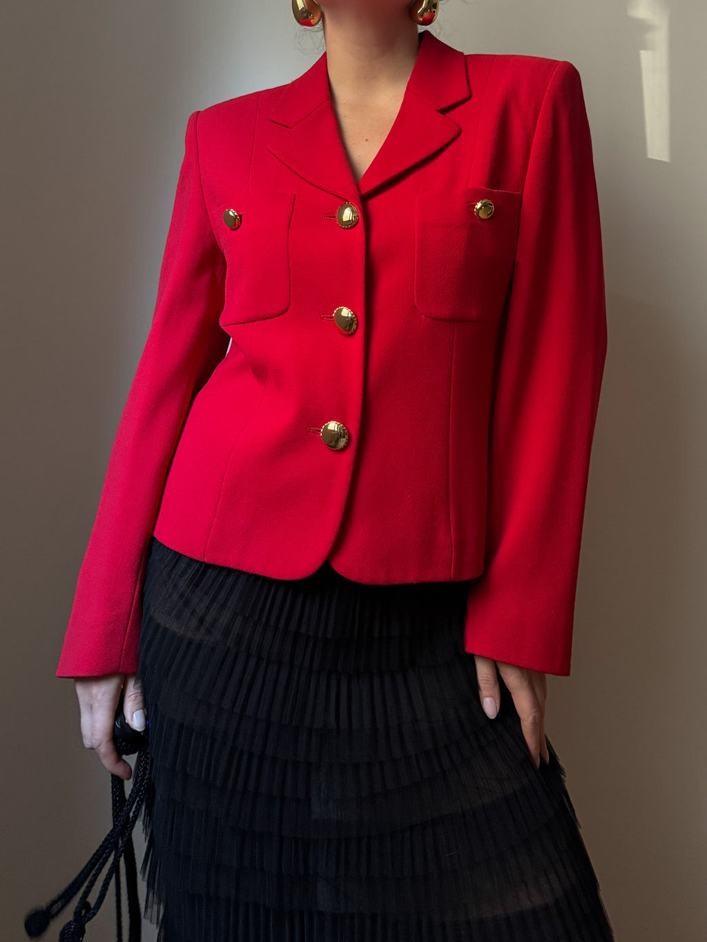 Pure wool red jacket