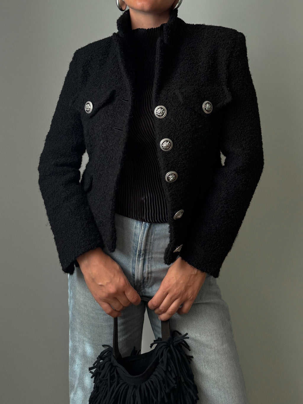Bouclé black jacket