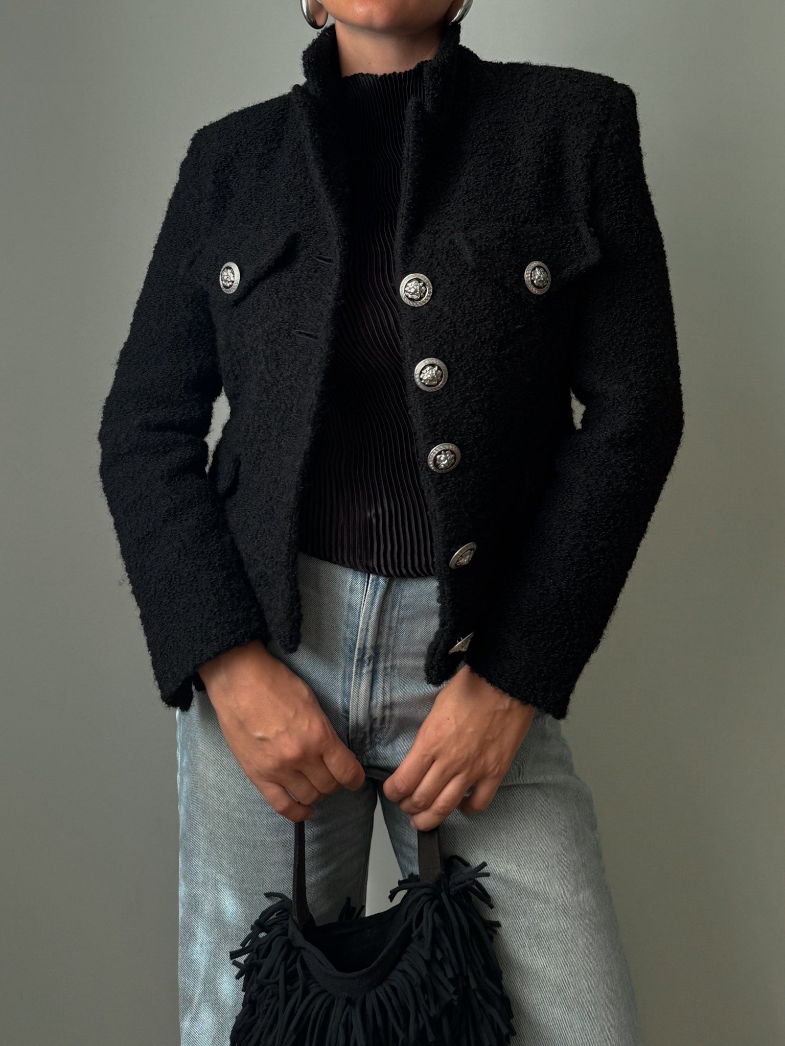 Bouclé black jacket
