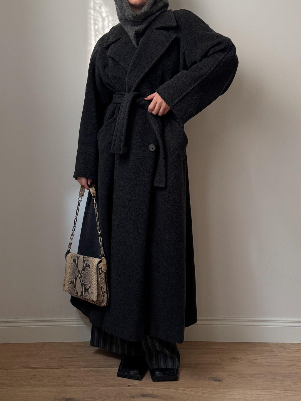 Marella pure wool anthracite coat
