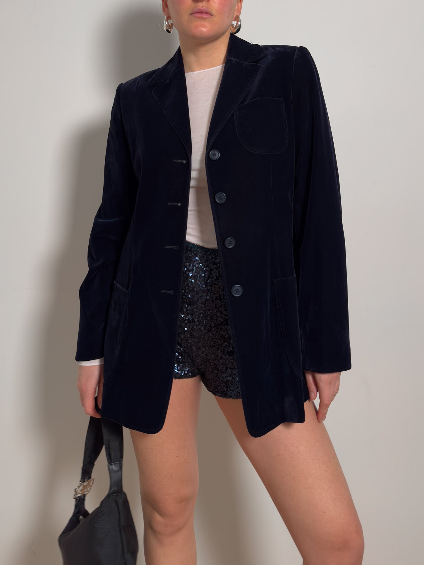 Velvet blue blazer